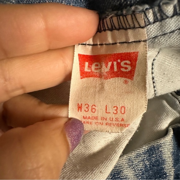 Vintage 90s 80s 530 Levi's Acid Wash pleated Jeans size 36 made in USA cotton - Picture 3 of 11